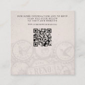 Reno Passport Wedding QR Begleitkarte (Vorderseite)