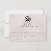 Reno Passport Wedding RSVP Karte (Vorderseite)