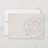 Reno Passport Wedding RSVP Karte (Rückseite)