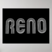 Reno Sign White Poster (Vorne)