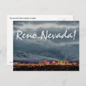 Reno Skyline bei Nachtpostkarte Postkarte (Vorne/Hinten)