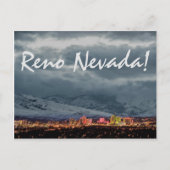 Reno Skyline bei Nachtpostkarte Postkarte (Vorderseite)