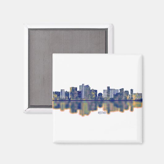 Reno Skyline Magnet (Vorderseite/Rückseite)