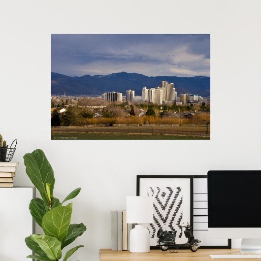 Reno Skyline Poster (Heimbüro)