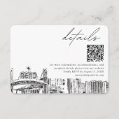 Reno Skyline Small Wedding Details QR Code UAWG Begleitkarte (Vorderseite)