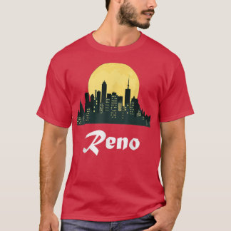 Reno SkylineGlowing Moon Reno City Night T-Shirt