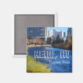 Reno / Truckee River Downtown Magnet (Vorderseite/Rückseite)