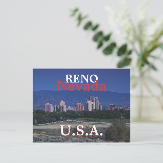 Reno U.S.A. Postkarte (Stehend Vorderseite)