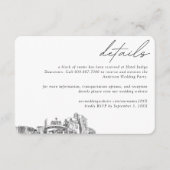 Reno Wedding Hotel Zimmerblockdetails Klein Begleitkarte (Vorderseite)