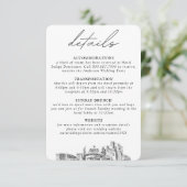 Reno Wedding kleine vertikale Details Begleitkarte (Stehend Vorderseite)