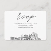 Reno Wedding Minimalistisch Sketch UAWG Begleitkarte (Vorderseite)