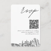 Reno Wedding RSVP QR Code Small Enclosure Card Begleitkarte (Vorderseite)