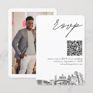 Reno Wedding RSVP QR Code Small Enclosure Card Begleitkarte
