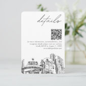 Reno Wedding Skyline kleine Details QR Code UAWG Begleitkarte (Stehend Vorderseite)