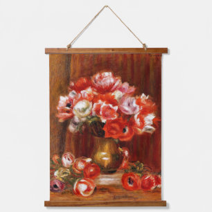 Renoir - Anemones, berühmtes Bild, Wandteppich Mit Holzrahmen