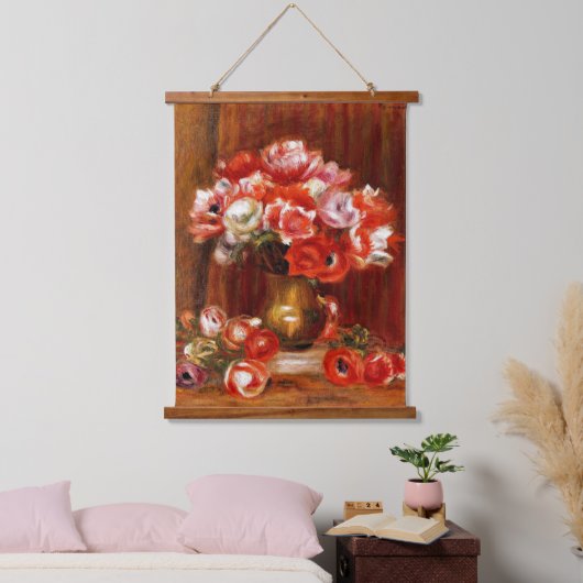 Renoir - Anemones, berühmtes Bild, Wandteppich Mit Holzrahmen (Schlafzimmer)