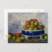 Renoir - Äpfel in einer Dish Postkarte (Vorne/Hinten)