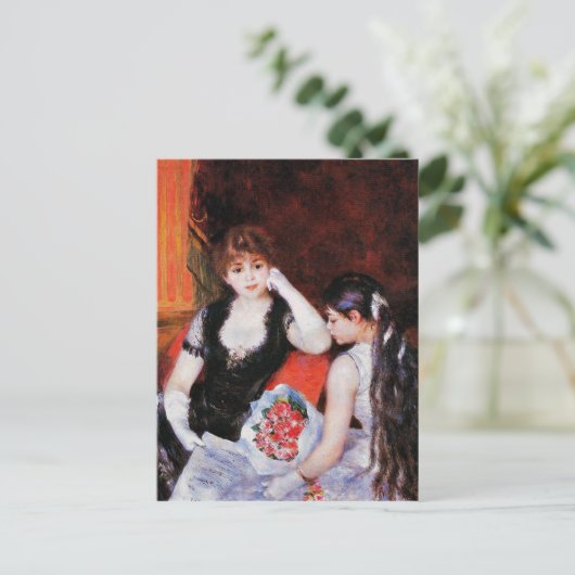 Renoir - Auf dem Konzert, Box an der Oper Postkarte (Stehend Vorderseite)