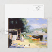Renoir - Aussicht auf Bougival, Kunstmalerei Postkarte (Vorne/Hinten)