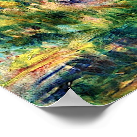 Renoir - Blaue Landschaft Poster (Ecke)