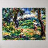 Renoir - Blaue Landschaft Poster (Vorne)