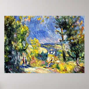Renoir - Blick in der Nähe von Antibes Poster