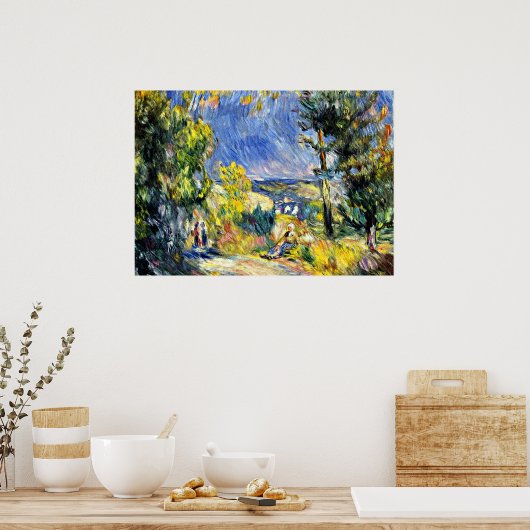 Renoir - Blick Nah zu Antibes Poster (Küche)