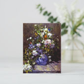Renoir - Blue Vase Postkarte (Stehend Vorderseite)