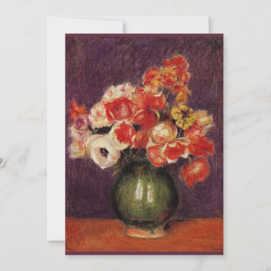 Renoir - Blume in einer Vase, 1901, Karte (Vorderseite)