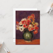 Renoir - Blume in einer Vase, 1901, Karte (Vorderseite/Rückseite Beispiel)