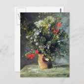 Renoir, Blume in einer Vase-Postkarte Postkarte (Vorne/Hinten)
