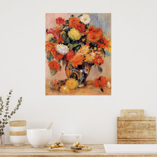 Renoir - Blumenvase, 1884, Poster