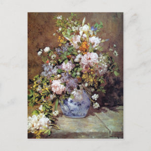 Renoir Bouquet of Spring Flowers Postcard Postkarte