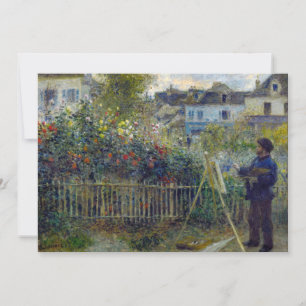 Renoir - Claude Monet beim Malen in seinem Garten Dankeskarte