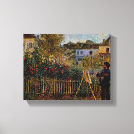 Renoir Claude Monet Gemälde in seinem Garten in Ar Leinwanddruck