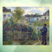 Renoir - Claude Monet Malerei in seinem Garten Fensteraufkleber (Blatt 3)