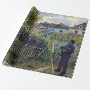 Renoir - Claude Monet Malerei in seinem Garten Geschenkpapier