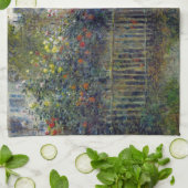 Renoir - Claude Monet Malerei in seinem Garten Geschirrtuch (Gefaltet)