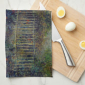 Renoir - Claude Monet Malerei in seinem Garten Geschirrtuch (Viertel Falte)