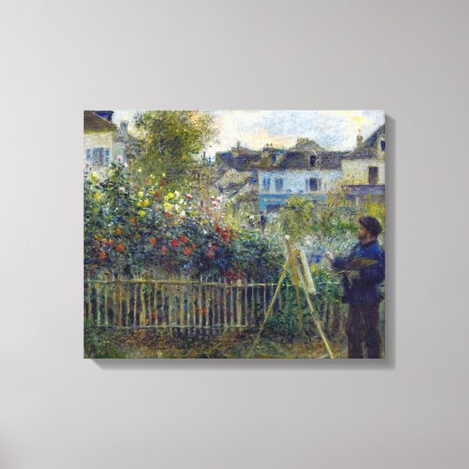 Renoir - Claude Monet Malerei in seinem Garten Leinwanddruck (Vorderseite)