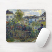 Renoir - Claude Monet Malerei in seinem Garten Mousepad (Mit Mouse)