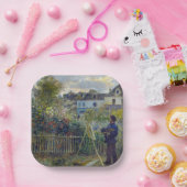 Renoir - Claude Monet Malerei in seinem Garten Pappteller (Party)