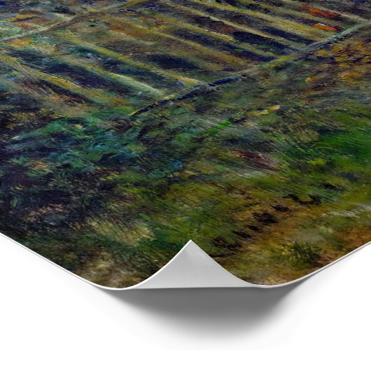 Renoir - Claude Monet Malerei in seinem Garten Poster (Ecke)