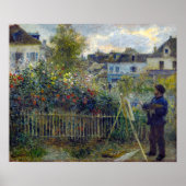 Renoir - Claude Monet Malerei in seinem Garten Poster (Vorne)