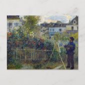 Renoir - Claude Monet Malerei in seinem Garten Postkarte (Vorderseite)