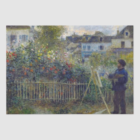 Renoir - Claude Monet Malerei in seinem Garten Seidenpapier (Vorderseite)