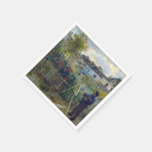 Renoir - Claude Monet Malerei in seinem Garten Serviette (Ecke)