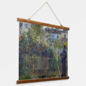 Renoir - Claude Monet Malerei in seinem Garten Wandteppich Mit Holzrahmen (Gewinkelt)