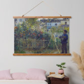 Renoir - Claude Monet Malerei in seinem Garten Wandteppich Mit Holzrahmen (Schlafzimmer)