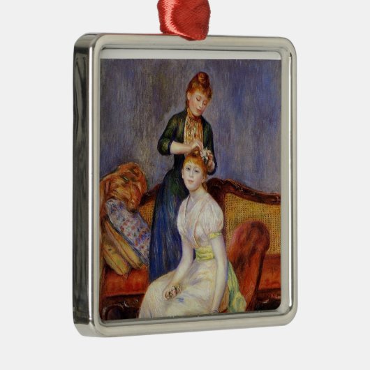 Renoir: Der Kaffee Silbernes Ornament (Rechts)